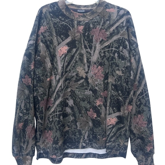 Abercrombie & Fitch oversize real tree camo essentials crew sweatshirt medium M